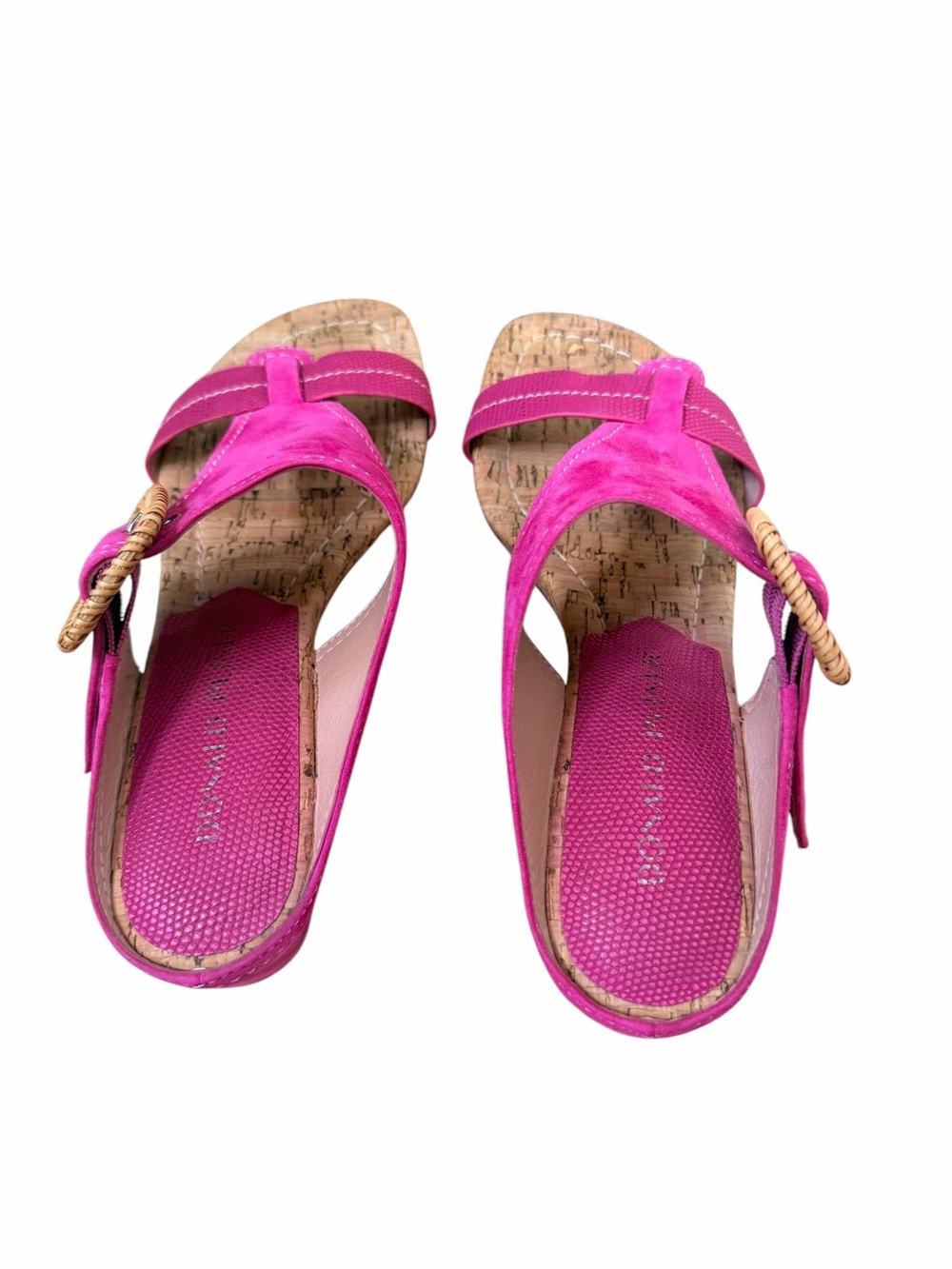Donald Pliner The Hilari Pink Suede Wedge Sandal. - Picture 6 of 7